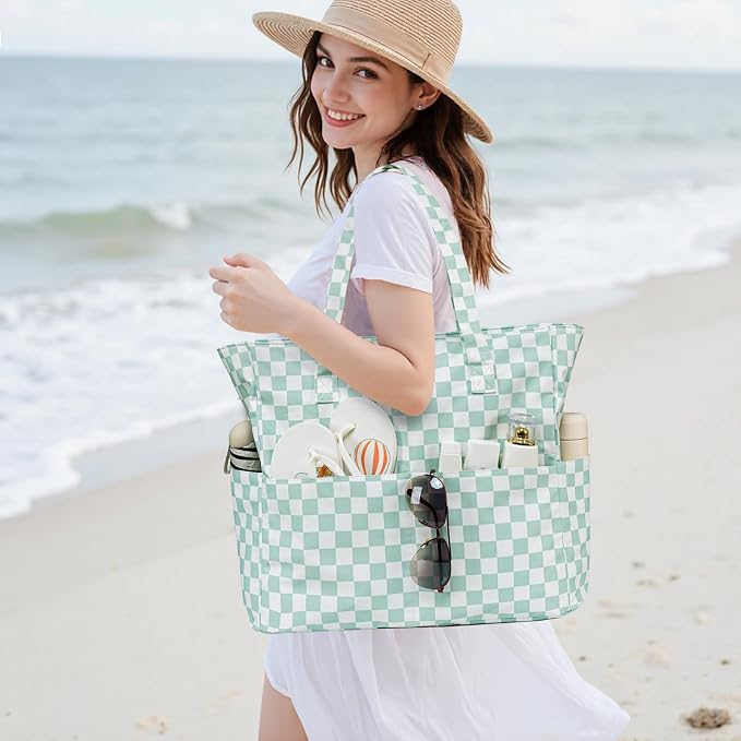 Beach Pool Bags Tote for Women Ladies Large Gym Tote Carry On Bag - Image 3