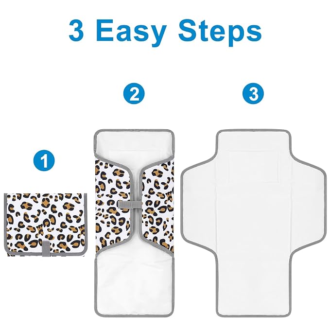 Accmor Portable Diaper Changing Pad, Waterproof Baby Changing Mat, Foldable - Image 5