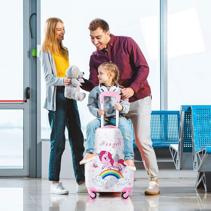 HONEY JOY Kids Luggage, Lightweight Toddler Girls Suitcase, Durable ABS - Image 2