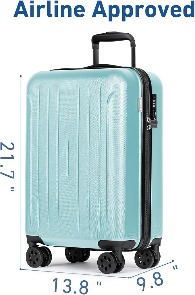KYME Suitcase Hardshell With Double Spinner Wheels, PC+ABS TSA Lock Travel - Image 3