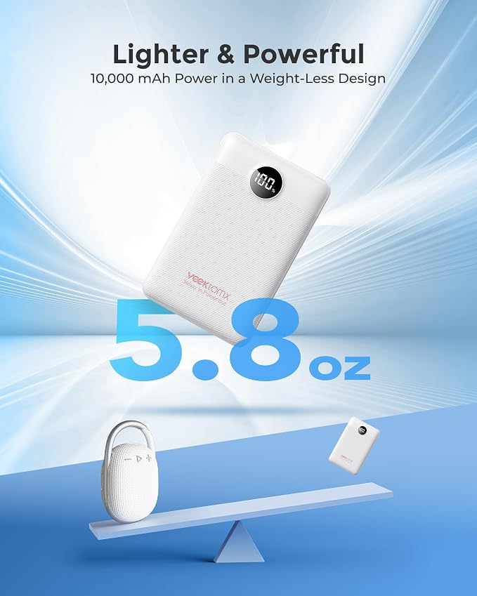 VEEKTOMX Small Portable Charger, Mini Power Bank 10000mAh, PD 22.5W Fast - Image 2