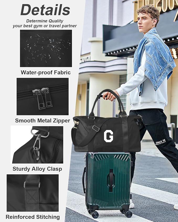 Initial Travel Duffel Bag Sports Gym Bag - Image 3