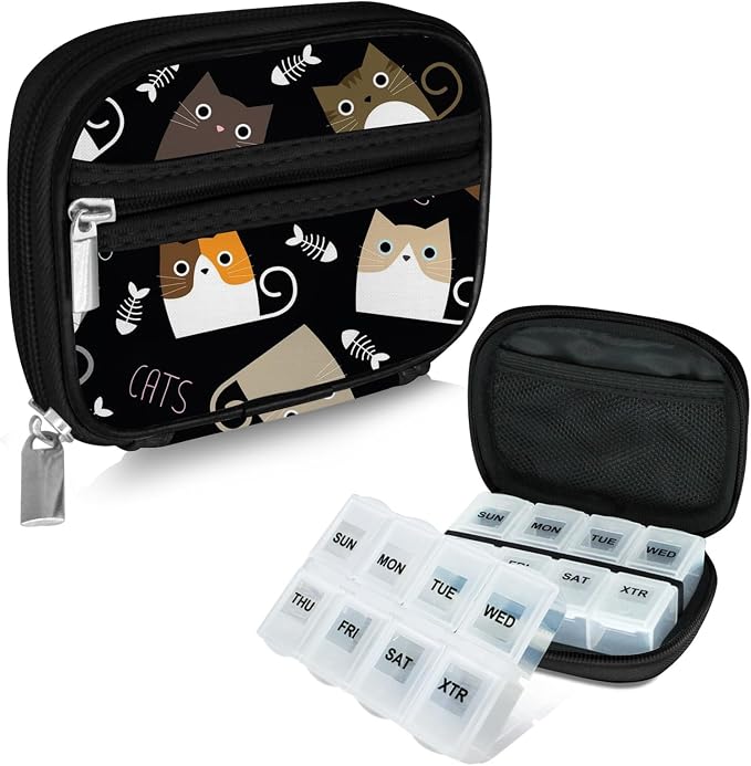 Serfeymi Weekly Travel Pill Organizer Pill Case by Serfeymi