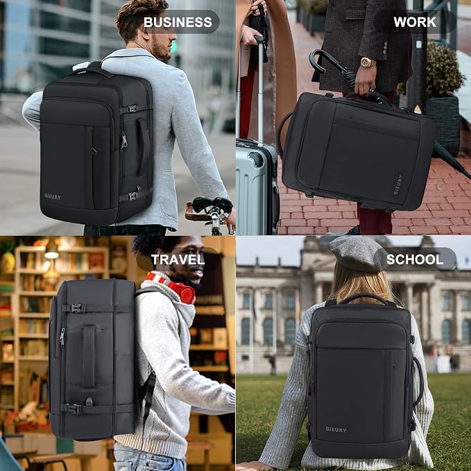 Carry On Backpack, 50L Travel Backpack, Luggage Backpack TSA Flight Approved - Image 8