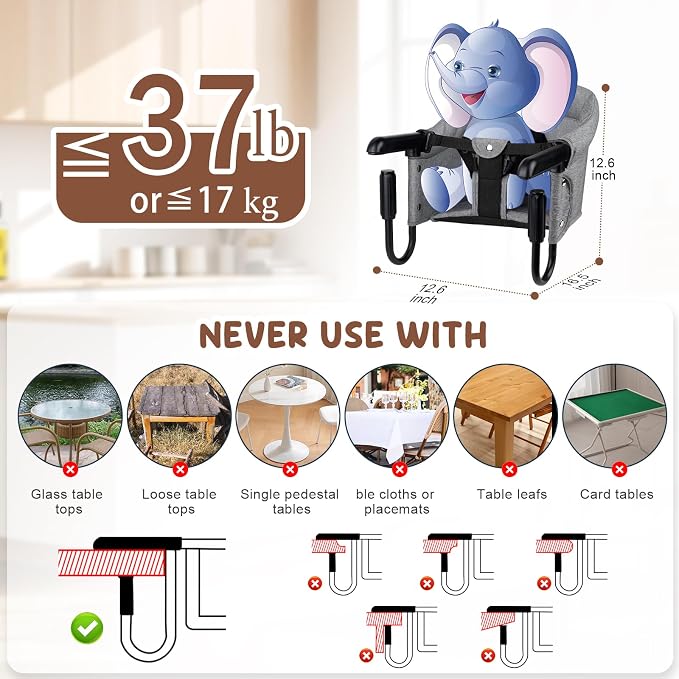 Baby Bliss Portable Hook-On Baby High Chair - Image 3