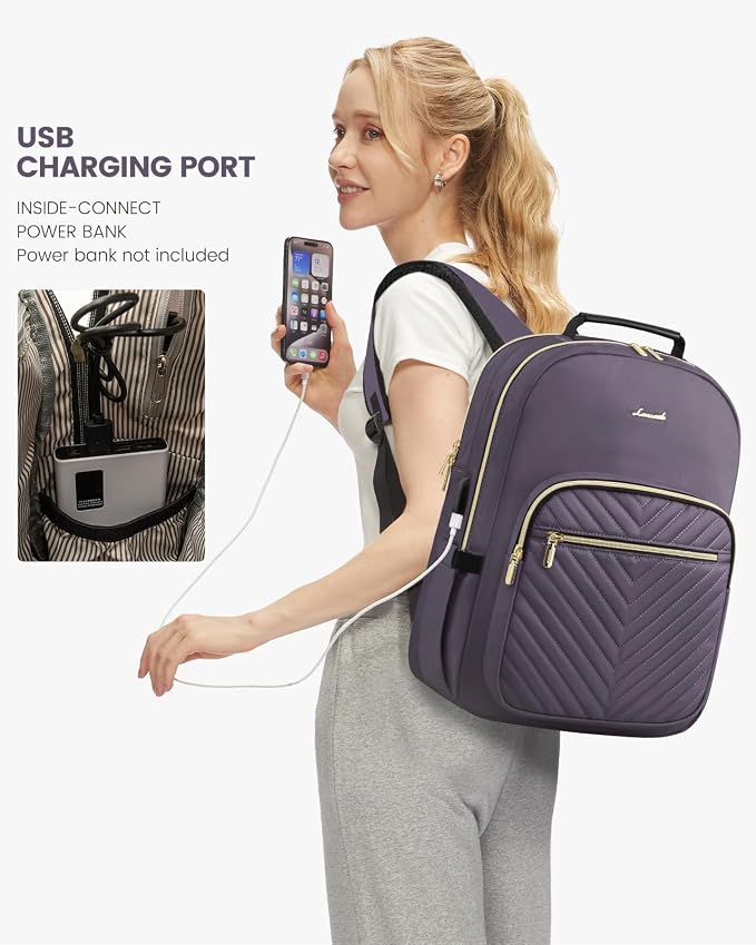 LOVEVOOK Laptop Backpack for Women, Large Capacity Travel Computer Work Bag - Image 5