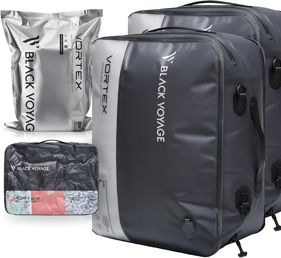 Black Voyage Reusable Vacuum Compression Travel Bag by BlackVoyage