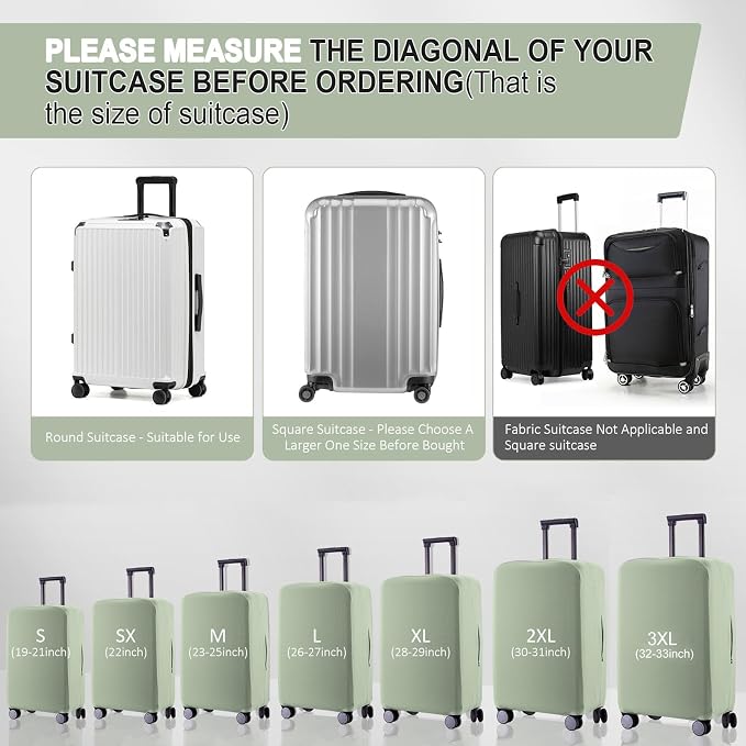 Travel Luggage Cover Suitcase Protector Scratch-Resistant Fit 19-31 Inch - Image 5