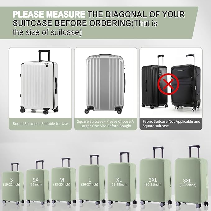 Travel Luggage Cover Suitcase Protector Scratch-Resistant Fit 19-31 Inch - Image 5