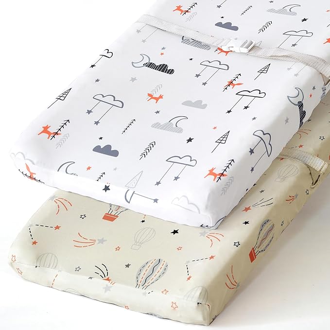 BROLEX Changing Pad Covers for Baby: Boy Girls Ultra Stretchy Soft 2 Pack by BROLEX