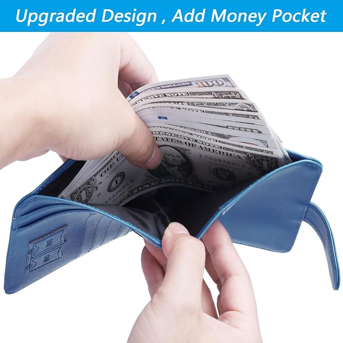 Airtag Passport Holder Cover Wallet RFID Blocking Leather Case Travel - Image 4
