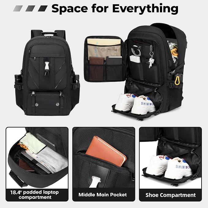 18.4 Inch Large Travel Backpack - Image 9