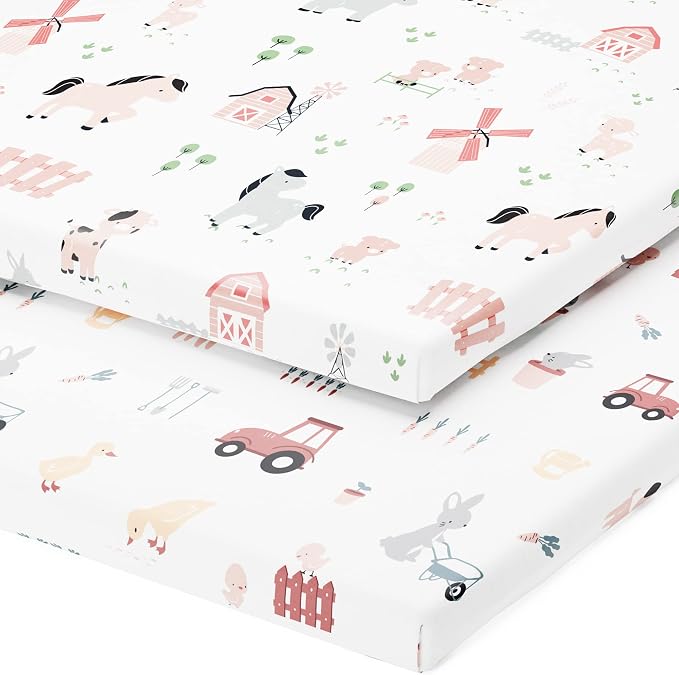Pack and Play Sheets Fitted – Compatible by JoeyJoan