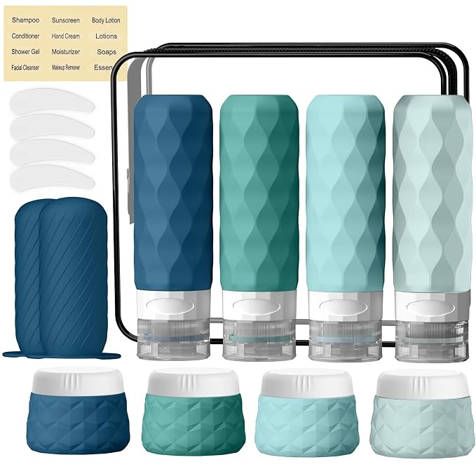 16Pack Travel Bottles for Toiletries, TSA Approved Travel Size Toiletries by Silevoler