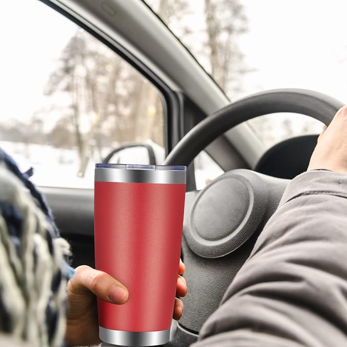 VEGOND 20oz Tumbler with Lid and Straw Stainless Steel Tumbler Cup Bulk Vacuum - Image 7