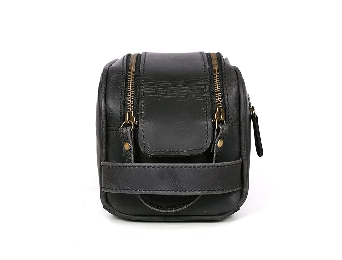 10" Premium Leather Toiletry Travel Pouch - Image 6