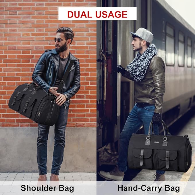 Modoker Garment Convertible Weekender Bag, Carry on Canvas Garment Duffle Bag - Image 8