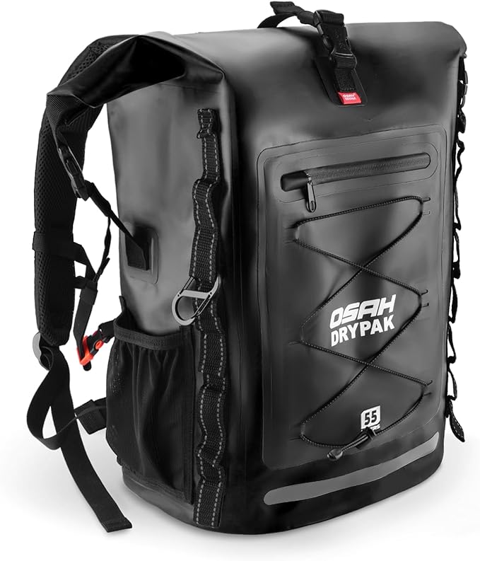 Waterproof Backpack Dry Bag 35L/55L/85L – Heavy Duty Roll-Top Hiking Backpack by OSAHDRYPAK