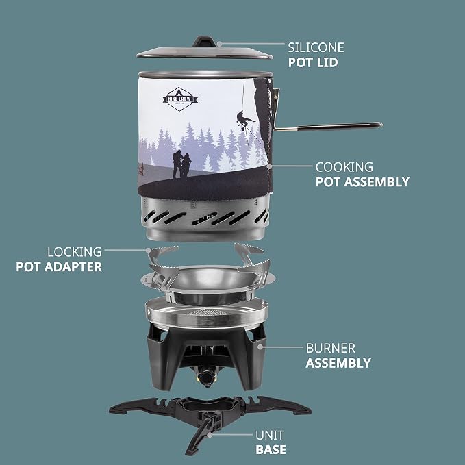 HikeCrew Portable Gas Powered Stove top & Cooking System, Compact Camping - Image 2
