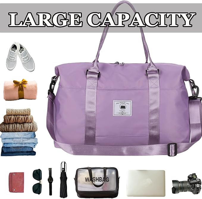 Travel Duffle Bag, Waterproof Sport Tote Gym Bag - Image 3