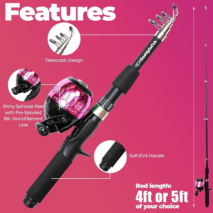 DaddyGoFish Kids Fishing Pole - Image 3