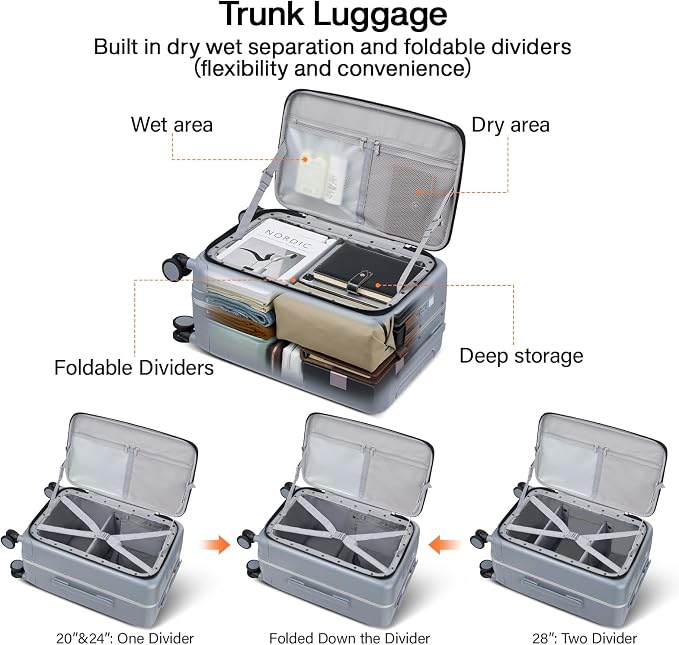 Hanke 20 Inch Carry On Luggage - Image 4