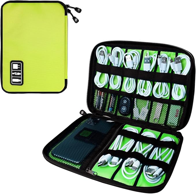 Electronics Organizer Travel Case, Electronic Accessories Storage Bag, Portable by Lcsmaokin