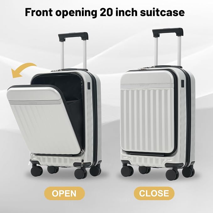 Merax Luggage Sets Front Opening, 2 Piece Hardshell Suitcase - Image 6