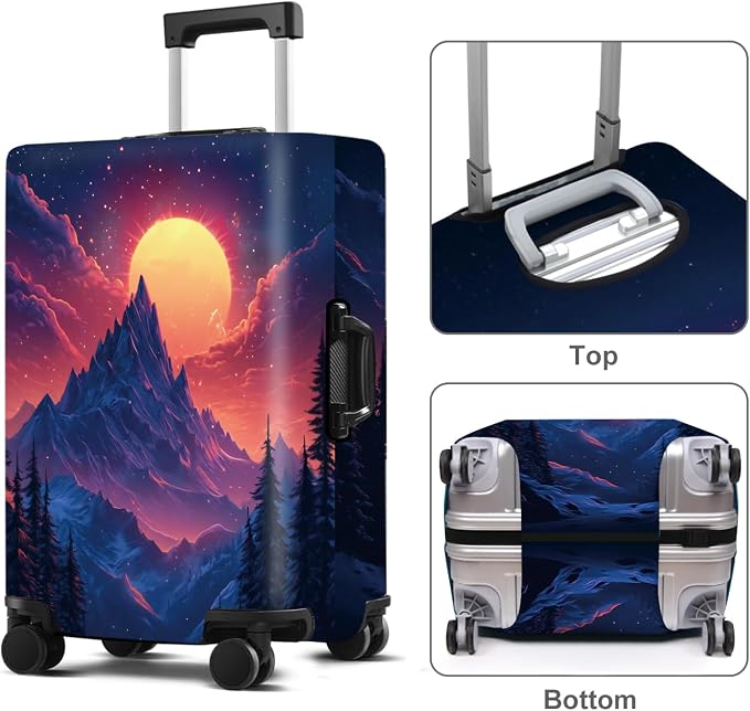 Luggage Cover Washable Suitcase Protector Anti-scratch Suitcase cover Fits - Image 2