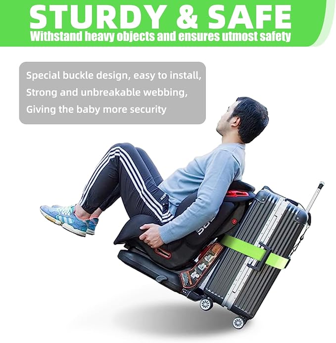 Car Seat Travel Belt to Suitcase, Car Seat Travel Strap to Convert Kid Car Seat - Image 3