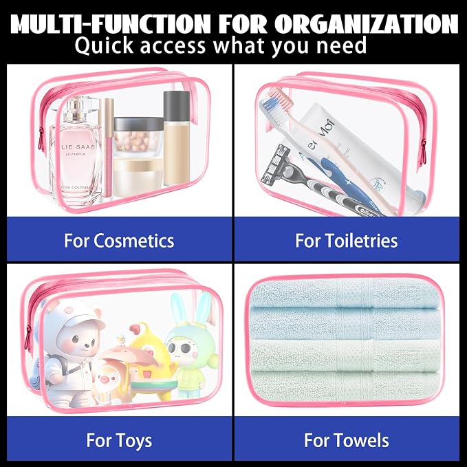16-Piece Makeup Bags, Waterproof Toiletry Bag Carry Pouch Portable Cosmetic Bag - Image 5
