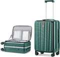Hanke 24 Inch Checked Luggage Front Opening Rolling Suitcase Hard Sided Luggage by Hanke