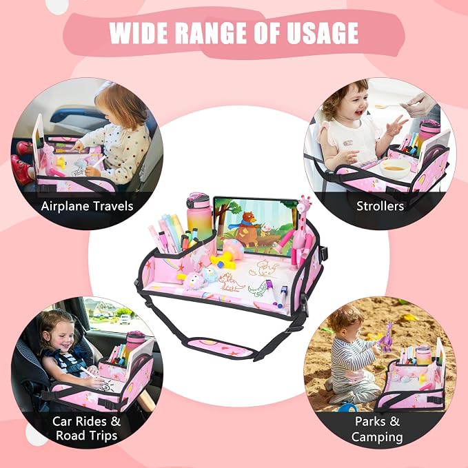 Kids Travel Tray for Car Airplane - Image 2