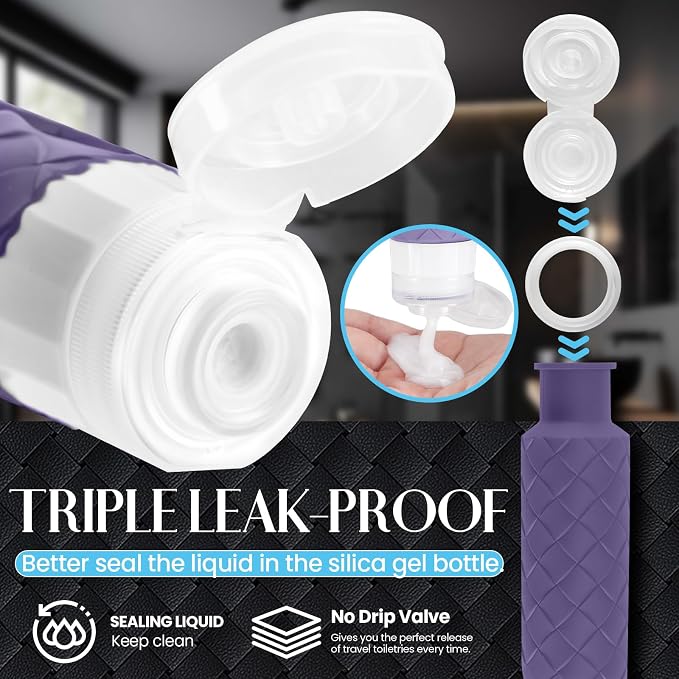 Travel Bottles for Toiletries, TSA Approved Silicone Travel Size Containers for - Image 5