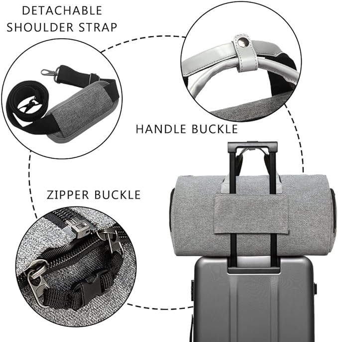 Modoker Convertible Garment Bag - 2 in 1 Hanging Suitcase Suit Travel Bags - Image 5