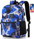 School Backpack Stone Textured, Classic Bookbag Men and Teen Boy Schoolbag by YAMTIONBAGS