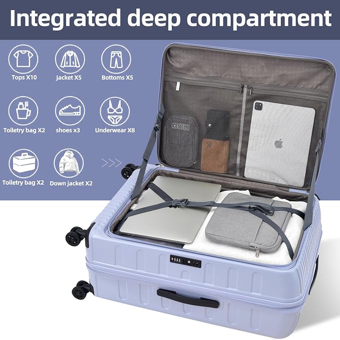 29 Inch Luggage with Expansion & Side Opening Design, 50 * 31*76cm, 117L~133L - Image 3