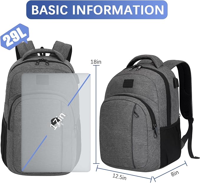 LARIPOP Travel Laptop Backpack, 15.6 Inch Business Laptop backpack - Image 5