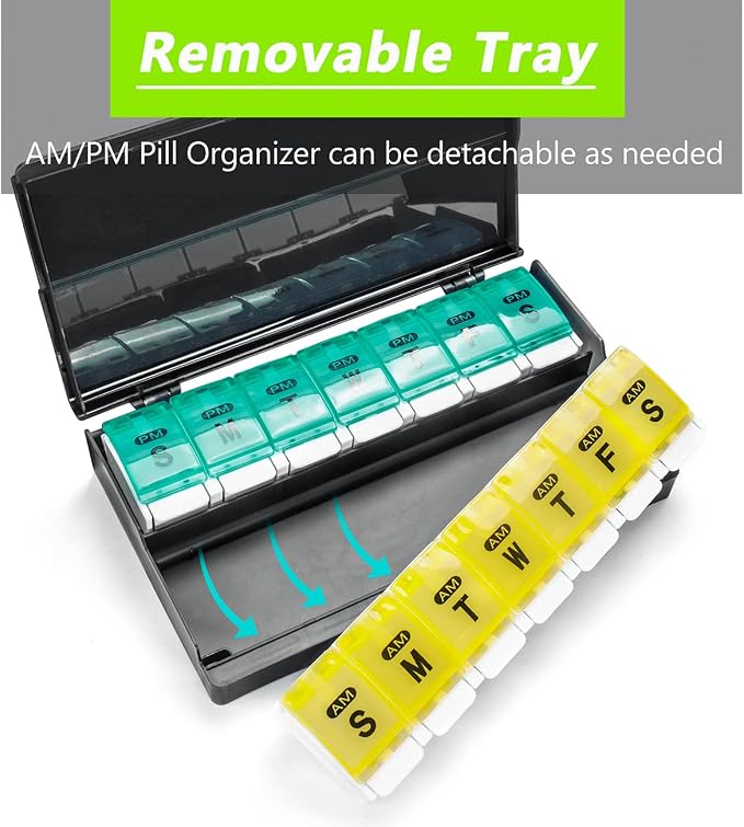 Extra Large Weekly Pill Organizer 2 Times a Day - Image 5