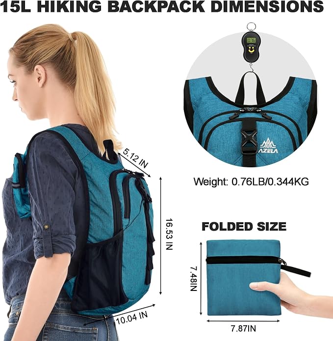 Seektop 15L Small Hiking Backpack - Image 4