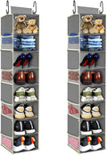 2 Pack Large-Sized Hanging Shoe Organizer 8-Shelf, Hanging Closet Organizer by ROOMTALK