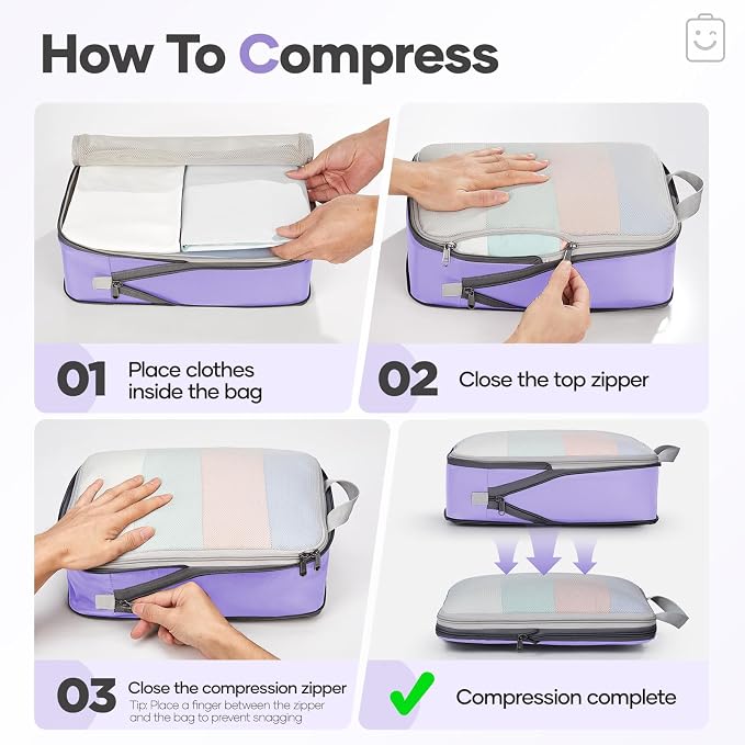 Veken 11 Set Compression Packing Cubes - Image 3