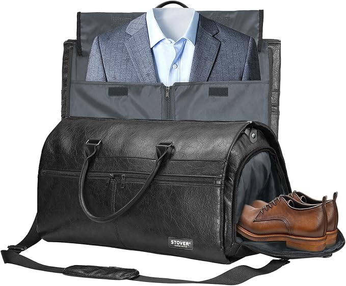 STOVER Garment Travel Duffle Bag, Large 2-in-1 Convertible Carry-on Luggage by STOVER