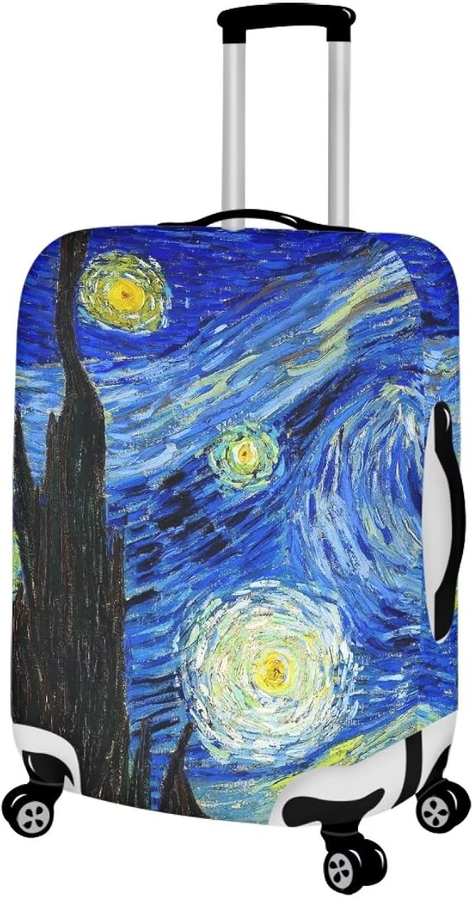 Starry Night Print Travel Luggage Cover Elastic Baggage Protector - Image 2