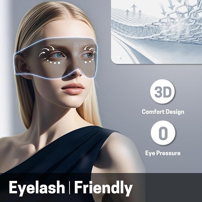 Sleep Mask with Bluetooth Headphones 3D Contour Sleeping Headphones 5.4 - Image 6