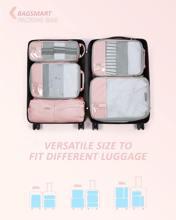 BAGSMART 6 Set Compression Packing Cubes - Image 3