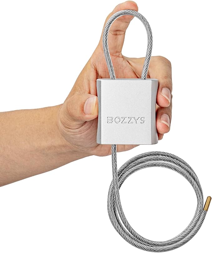 Adjustable Cable Locks with 3 Keys | 3.28ft L x 1/6in D Aluminum Steel Cable by BOZZYS