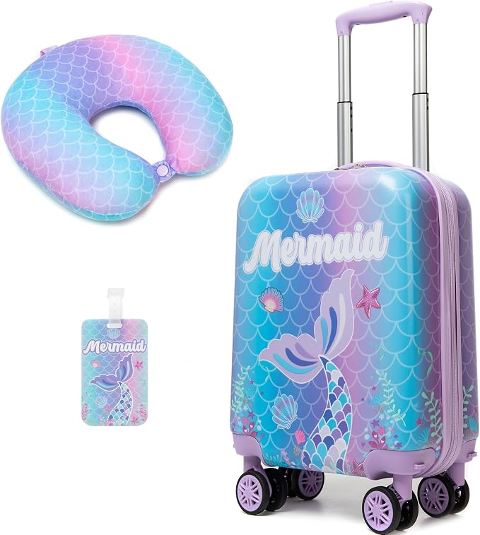 Cute Mermaid Kids Luggage Set 2 piece Kids Suitcase by Homskiii