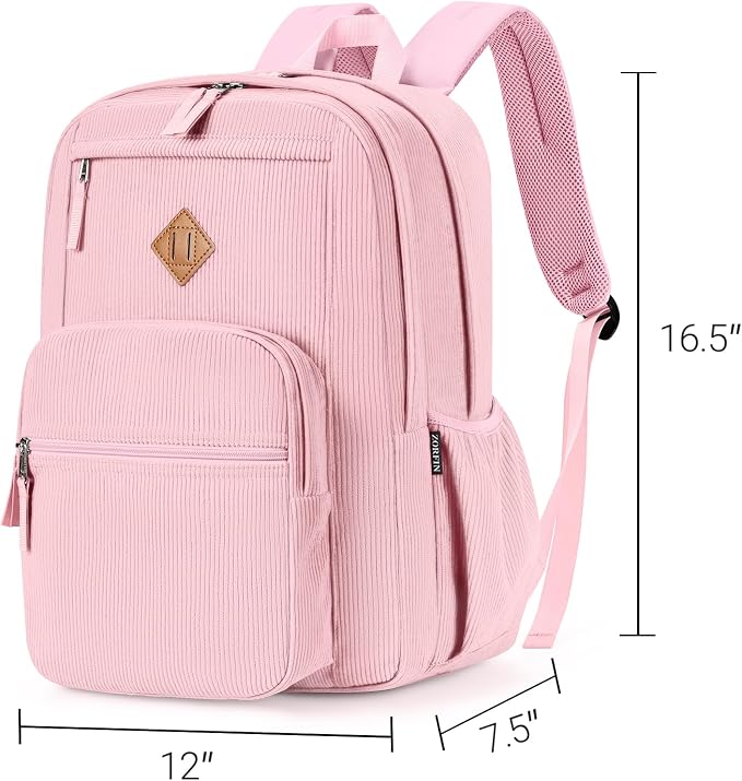 ZORFIN 26L Backpack for College, and Travel: Corduroy Bookbag - Image 3