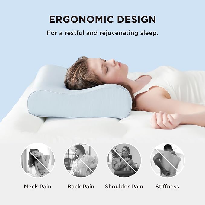 Bedsure Cervical Neck Pillow for Sleeping, Memory Foam - Image 3